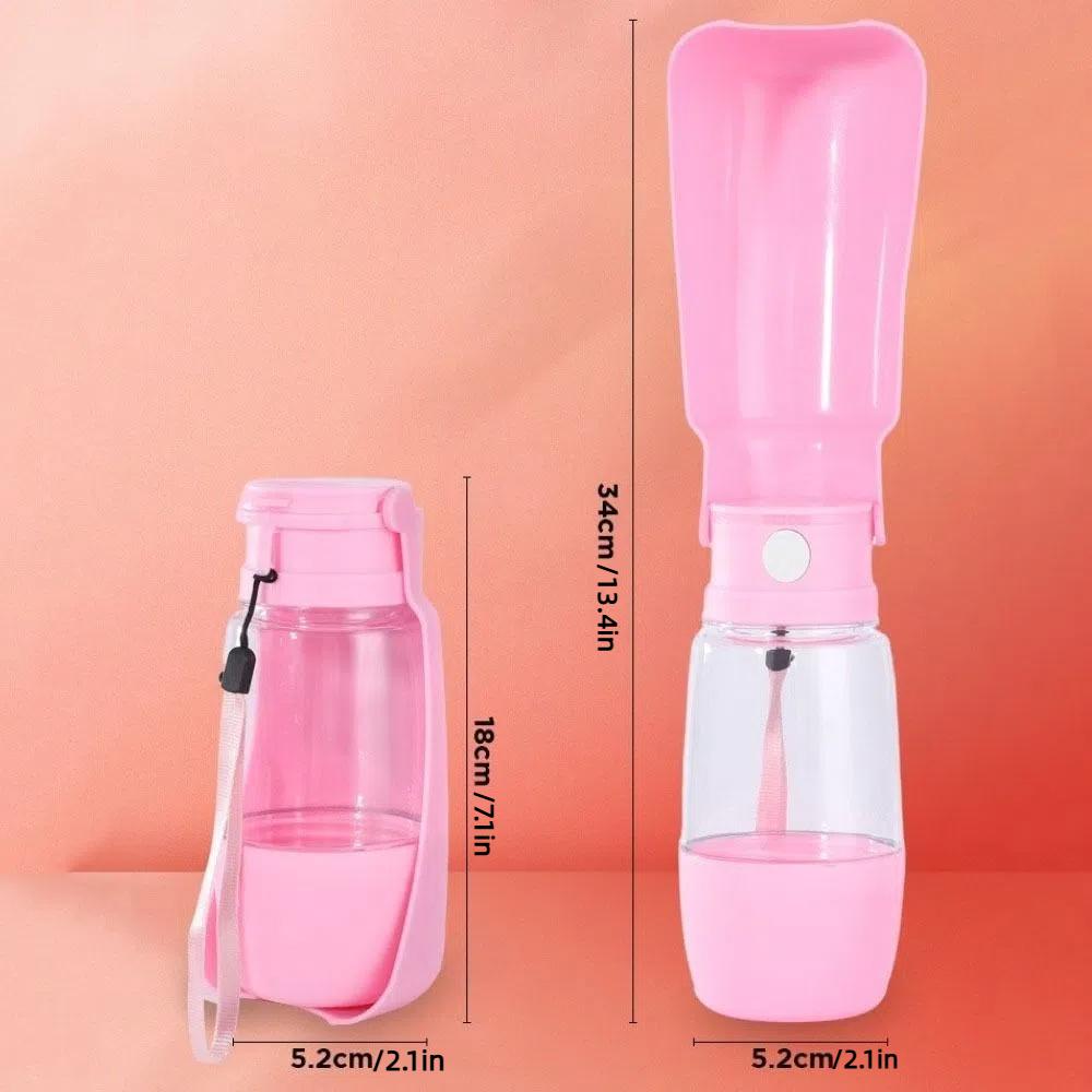 2 In 1 Dog Water Bottle Portable Cat Drinking Bowl Foldable Pet Water Dispenser  Travel