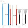 M MBAT TZ-60 Shelf Drum Accessory Kit Shelf Drum Wire Brushes + Nylon Drumsticks + Sticks Black Pouch Percussion Accessories