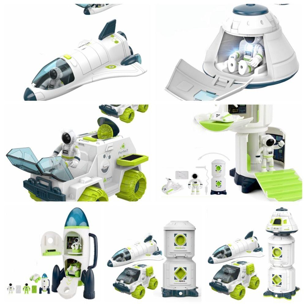 Space Station Space Shuttle Toys Rocket Spacecraft Model Acousto Optic Space Toys Toy for Kid