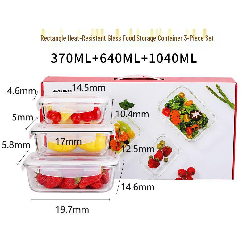 

Набор ланч-боксов из боросиликатного стекла, безопасных для микроволновой печи, для дома и подарков для тимбилдинга