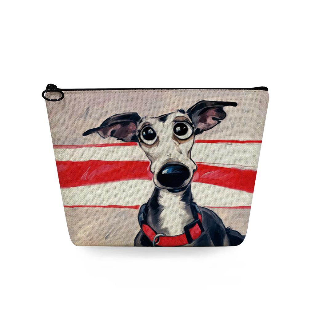 Women Dog Print Cosmetic Bag Toiletries Organize Travel Storage Case 6734 KTB