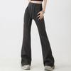 Spicy sweatpants women's spring and autumn new high-waisted and thin flared pants horseshoe pants gray casual sweatpants