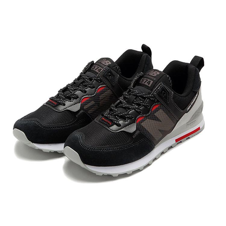 New Balance Nb 574 Sports Mesh Low Top Casual Running Shoes Unisex Sneakers Black Gray Red ML574ISE