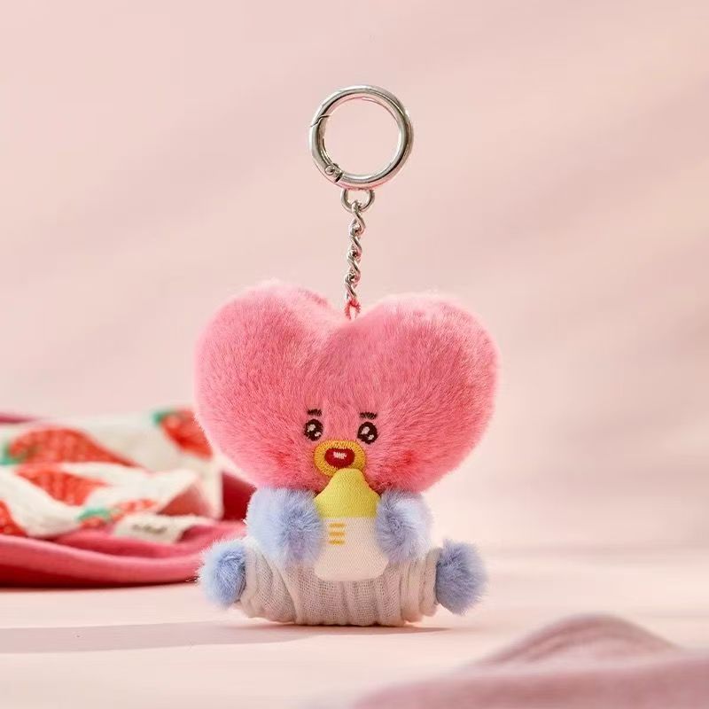 BTS BT21 Plyšová panenka Kpop klíčenka Plyšová hračka Verze pro novorozence