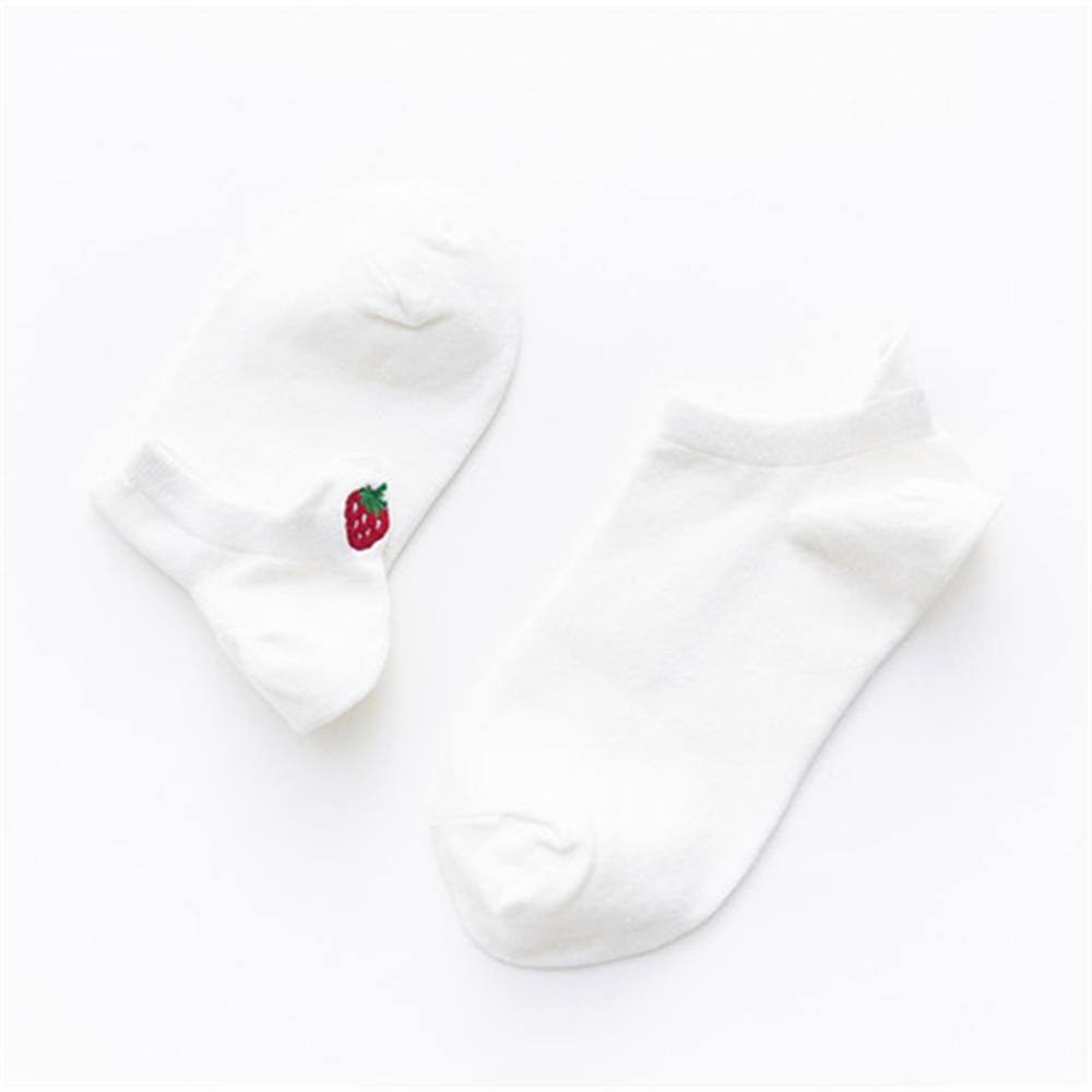 

INS Нові Вишиті Щасливі Фрукти Овочі Бавовняні Шкарпетки Милі Полуниця Вишня Банан Авокадо Шкарпетки Жіночі Морква Баклажан