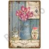 Garden Flower Rules Metal Sign Vintage Metal Plaque Plates Decor For Pub Bar Home Wall Decor Art Tin Signs Flower Poster Gift