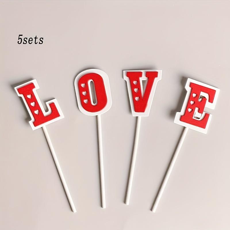 

20 деревянных зубочисток для украшения десертного стола в виде кексов - идеально подходят для свадебных и праздничных украшений на День святого Валентина 20pcs