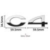 1pcs ABS 3D Car Rear Trunk Badge Sticker Styling for Citroen C2 C4 C5 Logo Auto Body Emblem Decals Auto Modified Accessories YX3