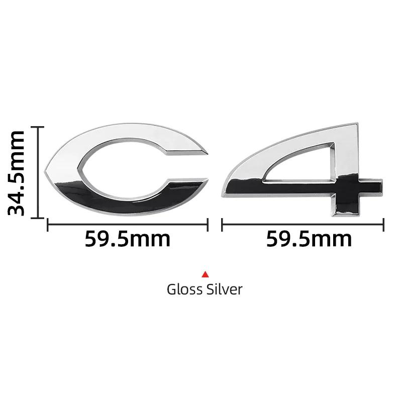 1pcs ABS 3D Car Rear Trunk Badge Sticker Styling for Citroen C2 C4 C5 Logo Auto Body Emblem Decals Auto Modified Accessories YX3