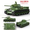 Militär Sowjetischer T-34 Mittlerer Panzer Bausteine WK2 Armee Waffen Panther KV-2 Tiger I Schwere Panzer Ziegel Kinder Spielzeug Kinder Geschenk
