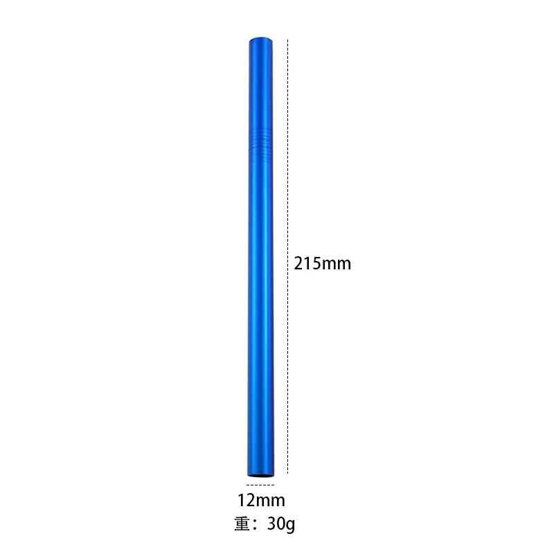304 Stainless Steel Straw Reusable Metal Straws Set 12mm Diameter Bubble Tea Milkshake Drinking Boba Straw