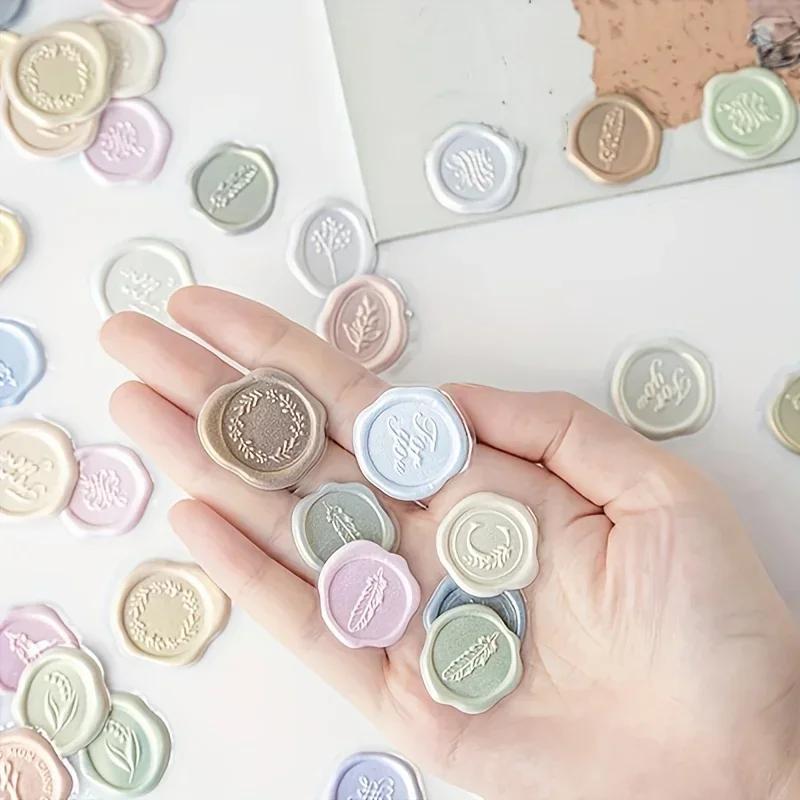 18Pcs/pack Wax Seal Stamp Sticker Multi-purpose Wax Seal Sticker for DIY Scrapbook Letter Envelope Invitation Decoration