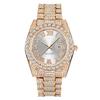 Men Genuine Big Brand Designer Watches Luxury Diamond Golden Fashion Alloy Band Calendar Quartz Gifts Watch Silver Reloj Hombre