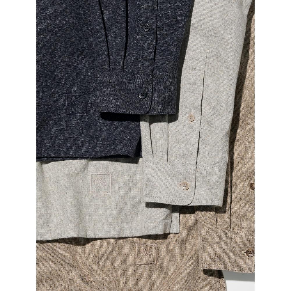 Uniqlo Brushed Cotton Open Collar Oversized Shirt  Long Sleeve 