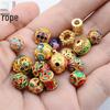 Ancient Gold Enamel Hollow Beads for DIY Bracelets & Necklaces
