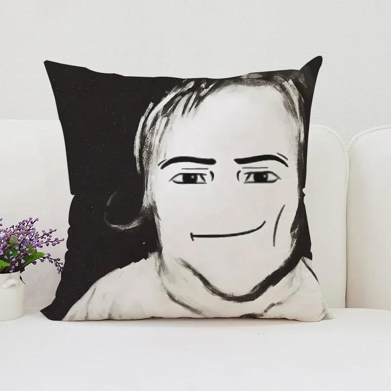 Home Decor Funny Cartoon Face Patterns Throw Pillow Covers Pattern Cushion Cover Suitable For Sofa Bedroom Car Pillow Cover