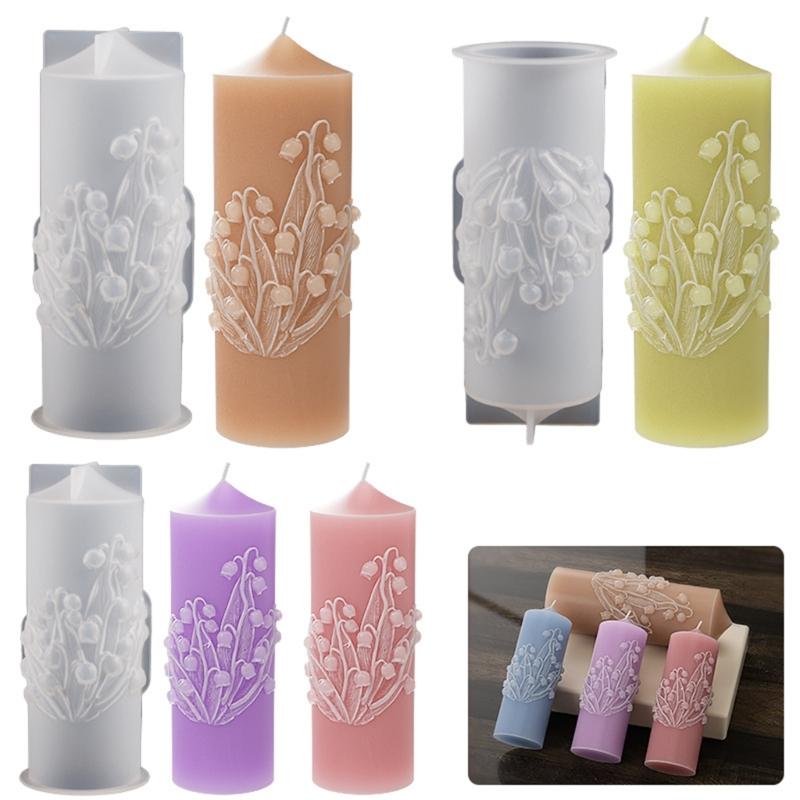 DIY Flower Cylinder Mold Resin Casting Mould Silicone Molds DIY Ornaments Temperature-resistant Resin Mould
