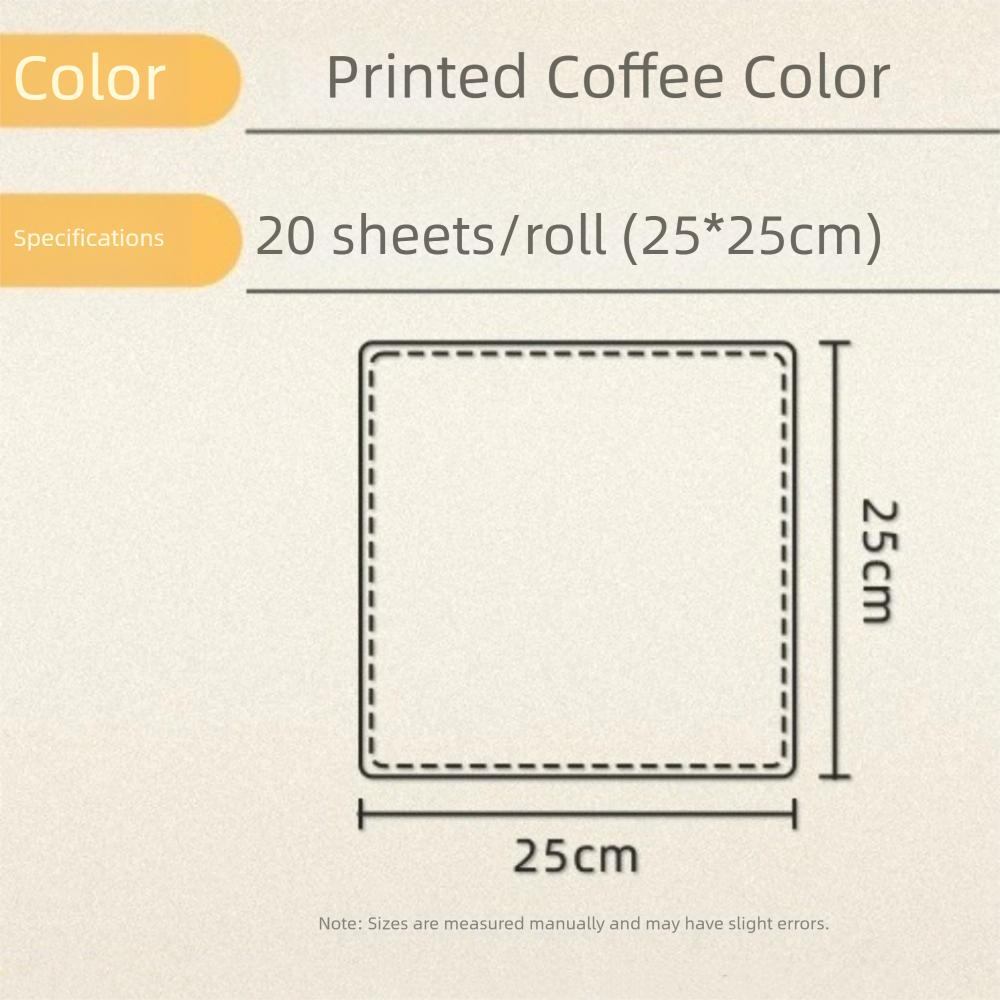 20pcs/roll Reusable Kitchen Towels High Absorbency Cleaning Rag Tear-Towel Roll Kitchen Cleaning