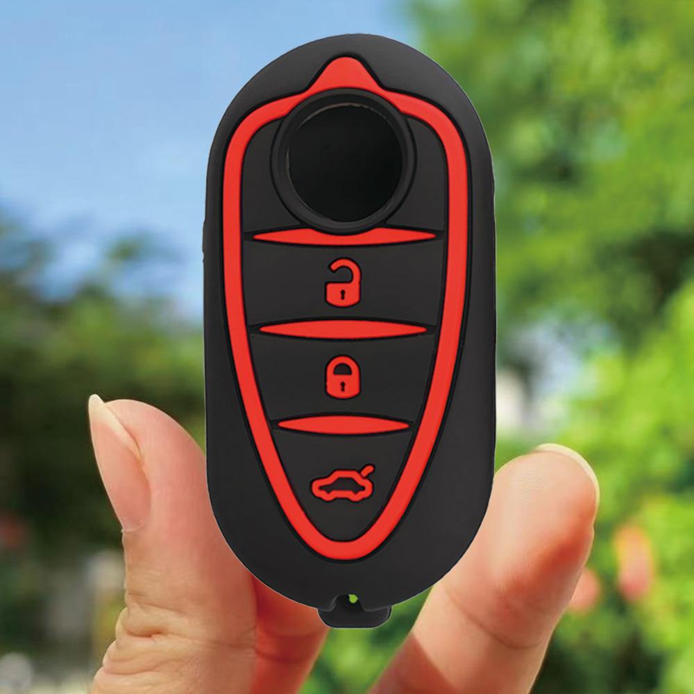 Keychain Silicone Car Remote Accessories Key Cover Holder for Alfa Romeo Giulietta Myth Junior 4C Romeo Mito Myth 159 GTO GTA