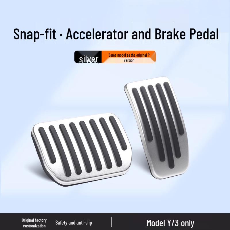 Aluminum Alloy Throttle Brake Pedal Decorations for Tesla Model Y/3 Refresh Accessories