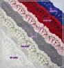 36cm Wide Embroidered Cotton Lace Trim for Lolita-Style Clothing & Curtain Decoration
