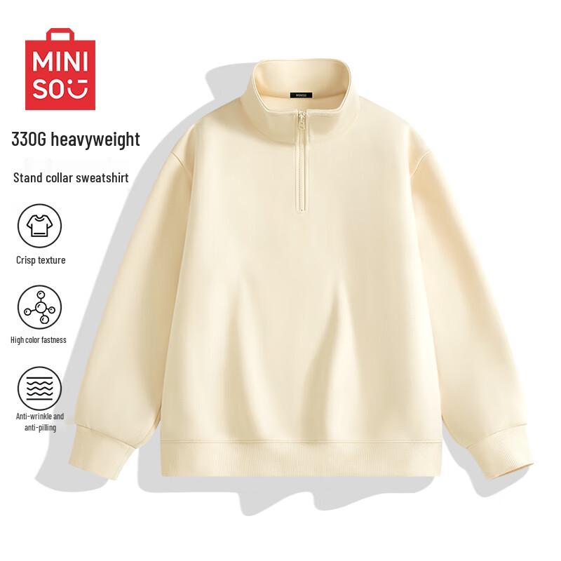 MINISO Men's Half-Zip Stand-Collar Sweatshirt