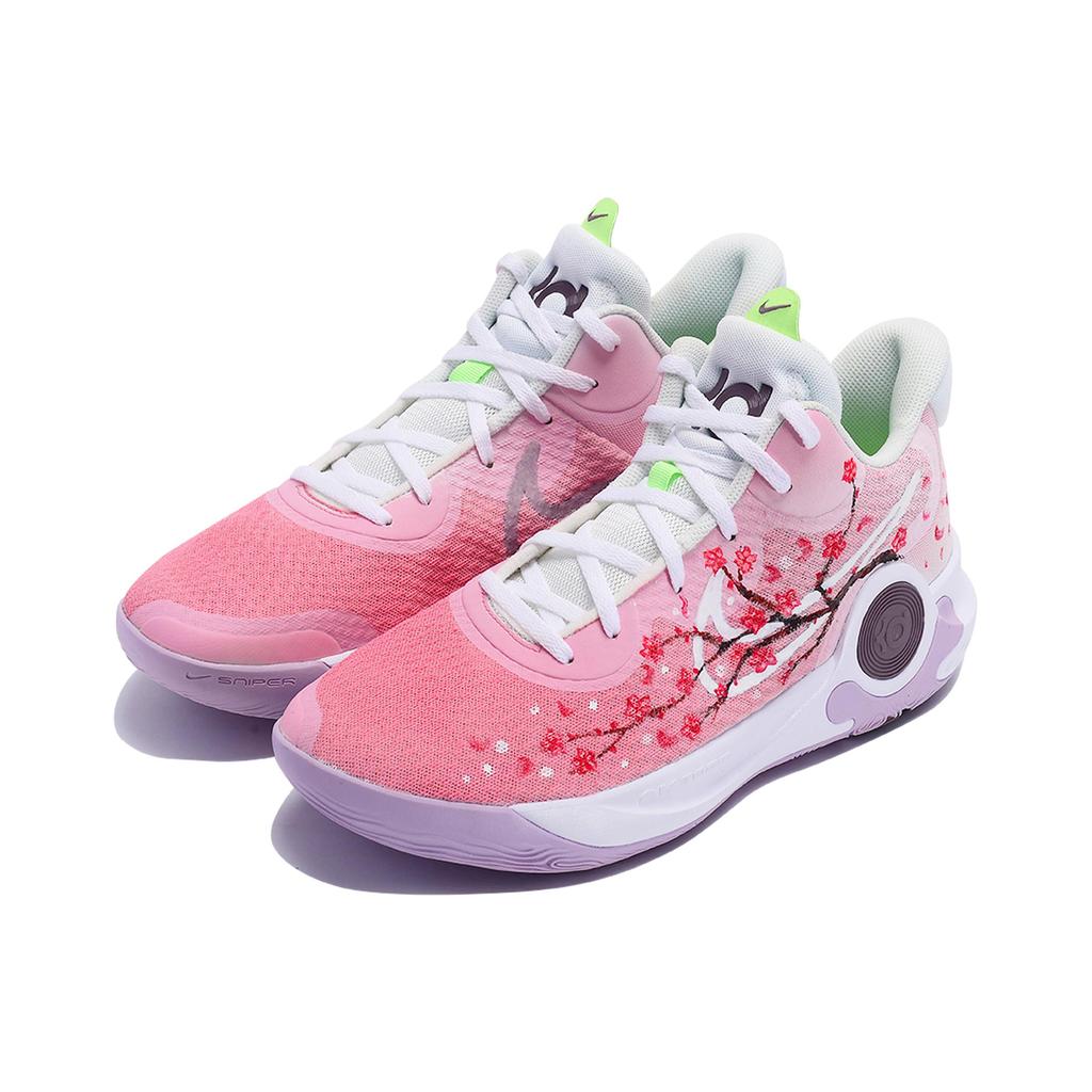 Nike KD Trey 5 IX Cushioning Slip Resistant Abrasion Resistant Mid top Vintage Basketball Shoes Unisex White Pink DJ6922-100(Team242-)