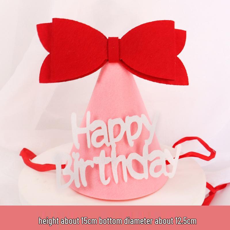Creative Birthday Cake Pom-Pom Party Hat for Kids & Adults