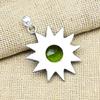 Peridot Gemstone 925 Sterling Silver Handmade Dainty Pendant Memorial Jewelry For Gift