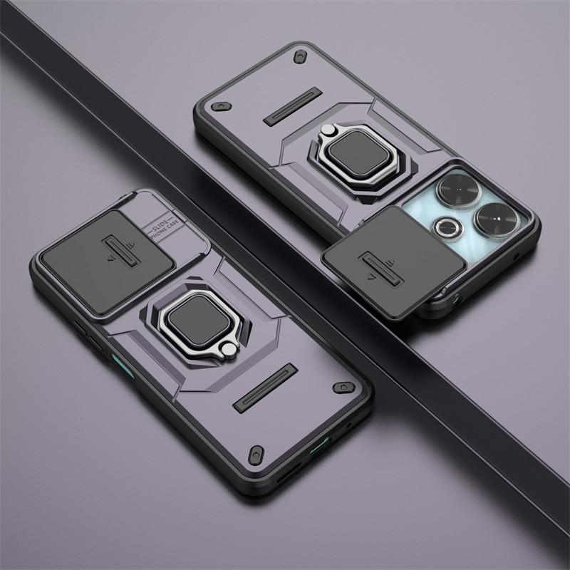 For Xiaomi Poco M6 4G Case Slide Camera Len Phone Cases For Xiaomi Poco M6 4G Shockproof Armor TPU PC Cover Xiaomi Poco M6 4G