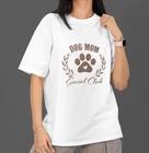 Dog Mom Shirt Cute Paw Print T-Shirt Gift for Dog Lovers Tee S