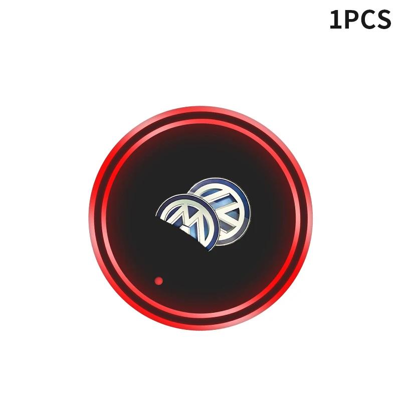 

VW GTI GOLF 2026 Hot Car Stickers 2025 Hot New Car Colorful LED Luminous Light Cup Holder Insert Coasters For Volkswagen VW GTI