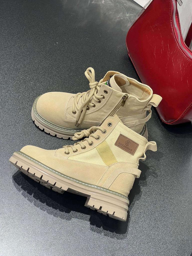Martin boots women's 2025 new retro tooling desert rhubarb boots spring and summer single boots thick-soled outdoor explosive short boots