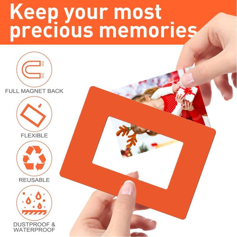 12 Pack Magnetic Picture Frame, Reusable Magnet Picture Frame, Colorful Magnetic Photo Frames For