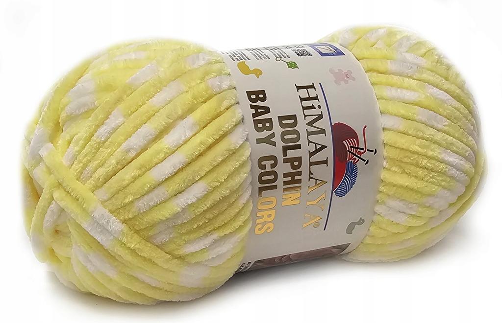 Himalaya chunky yarn dolphin baby colors 80426 yellow and white