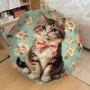1pc Cat Floral Pattern Automatic Open/Close Umbrella, Formal Events - Ideal Gift for Family or Friends, Outdoor Accessory Yy251211265