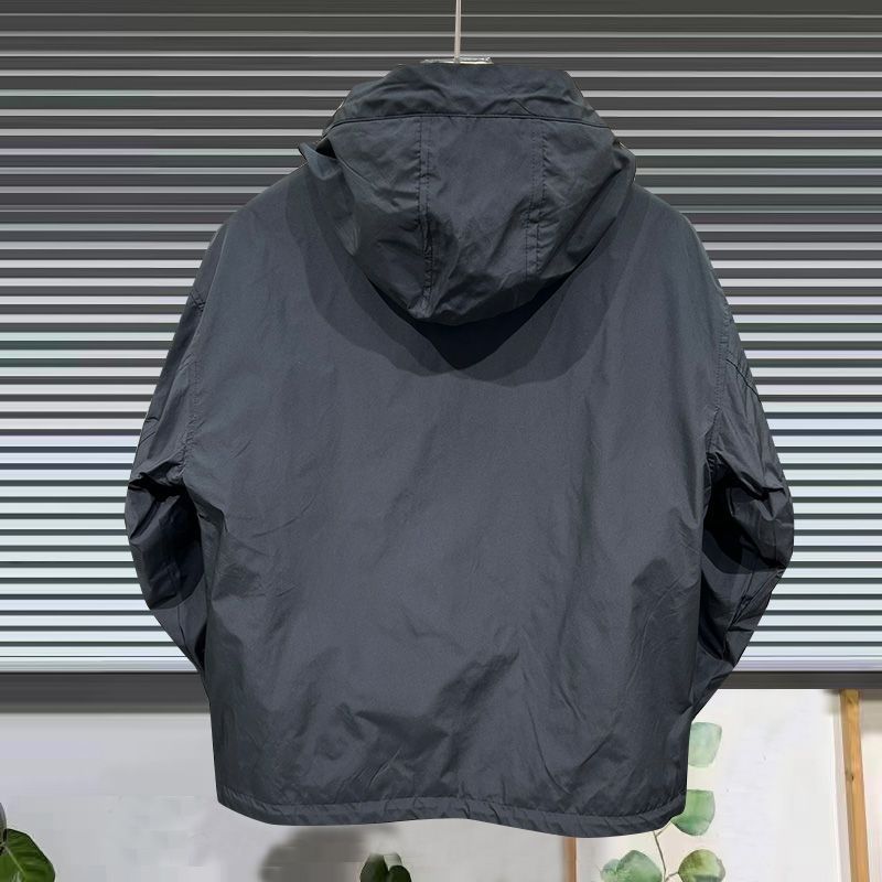 American Trendy Brand Tooling Jacket Men's Spring and Autumn New Color Matching Jacket Trendy Casual Versatile Hooded Jacket