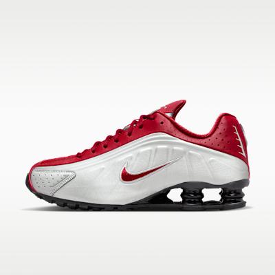Nike Shox R4 Metallic Silver Black Crimson 46