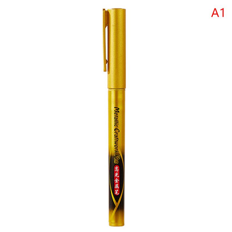 

Золотой Серебряный Цвет Ручка для рукоделия Водостойкая Краска Ручка Подпись Маркер Металлическая ручка Поздравительная золотой