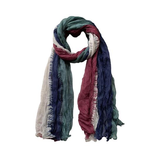 Scarf Shawl Two-Color Gradient Design Pleated Scarf Warm Neck Wrap Cold Weather Neck Warmer Fashion Accessories