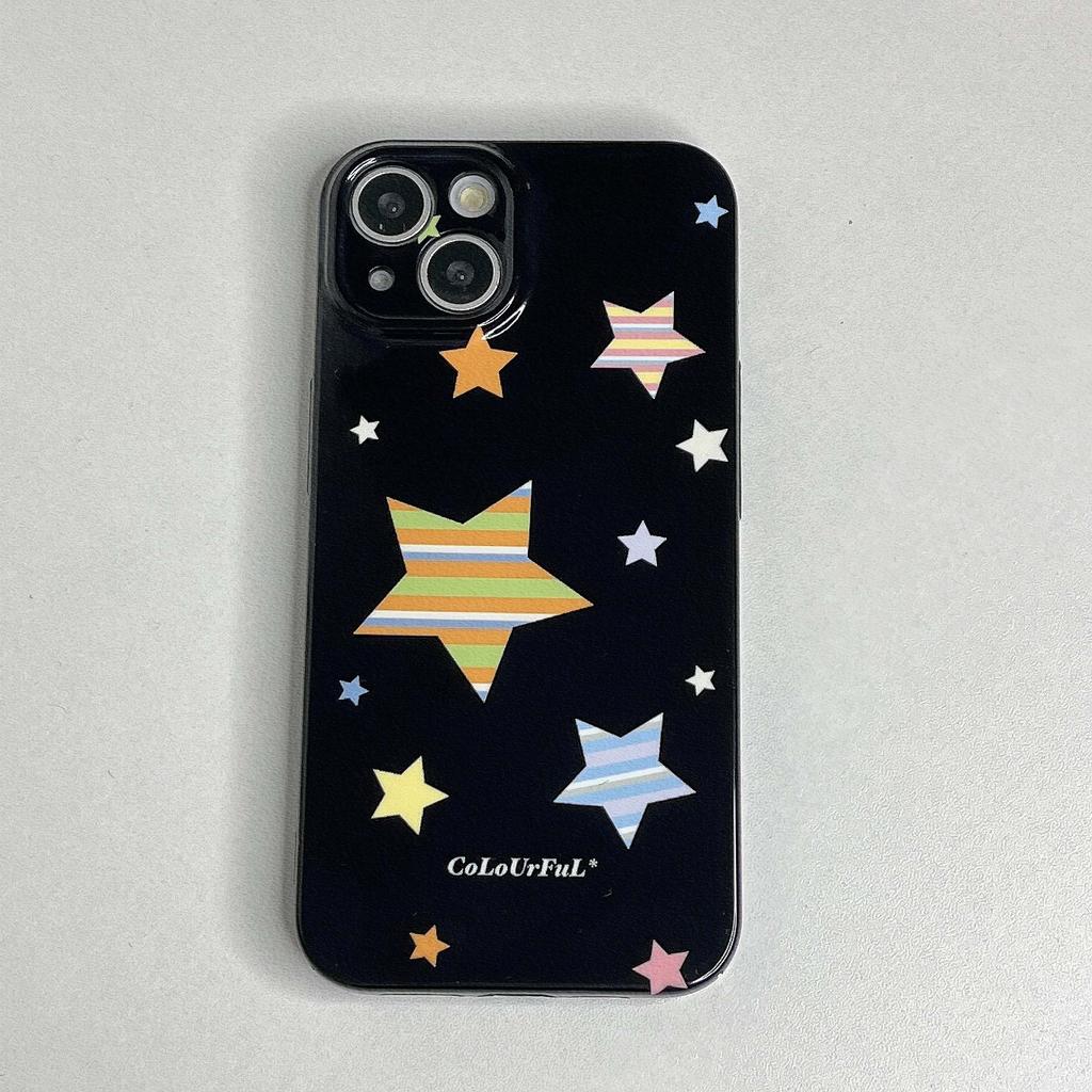 Sterne Bunt Niedlich Ins Stoßfest Schutz Handyhülle Für Iphone 13 Pro Max 14 11 12 Promax Cartoon Rutschfeste Rückseite Hülle Capa