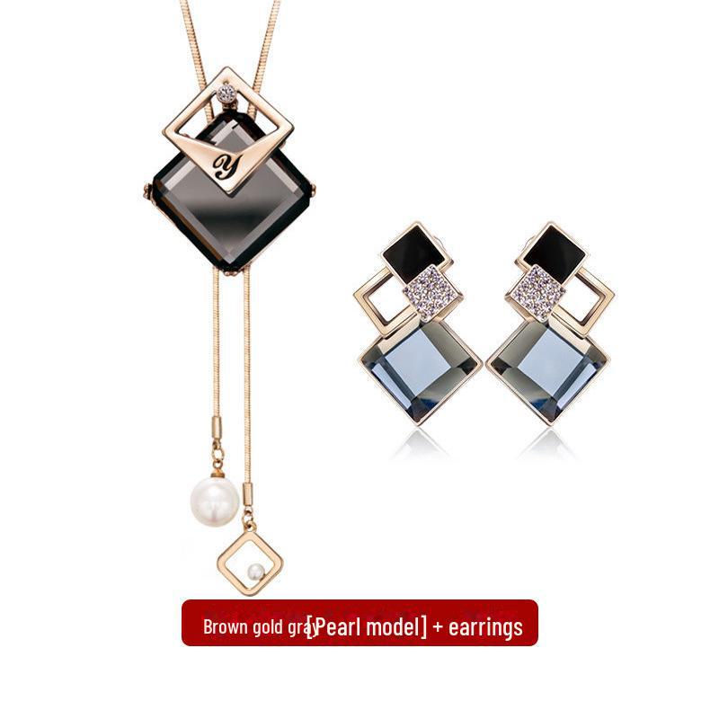 2021 Nowy damski uniwersalny wysokiej klasy dekoracyjny naszyjnik sweterkowy wisiorek