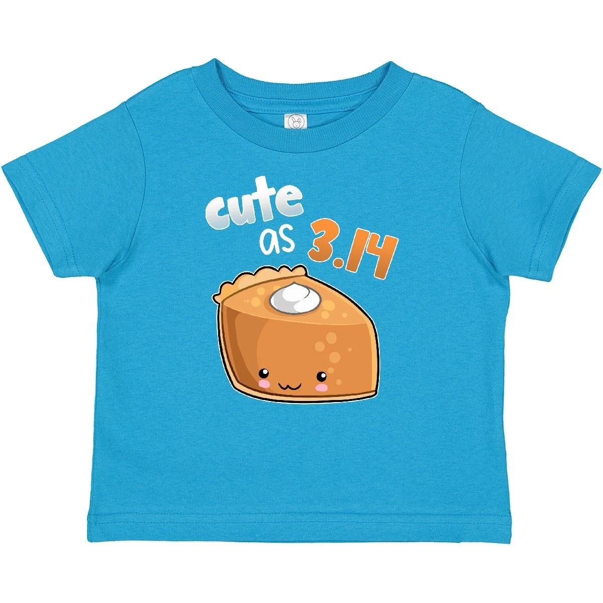 Inktastic Cute As 3.14 Pi Day Pumpkin Pie Pun Baby kids boys T-Shirt Whipped Cream Humor 110