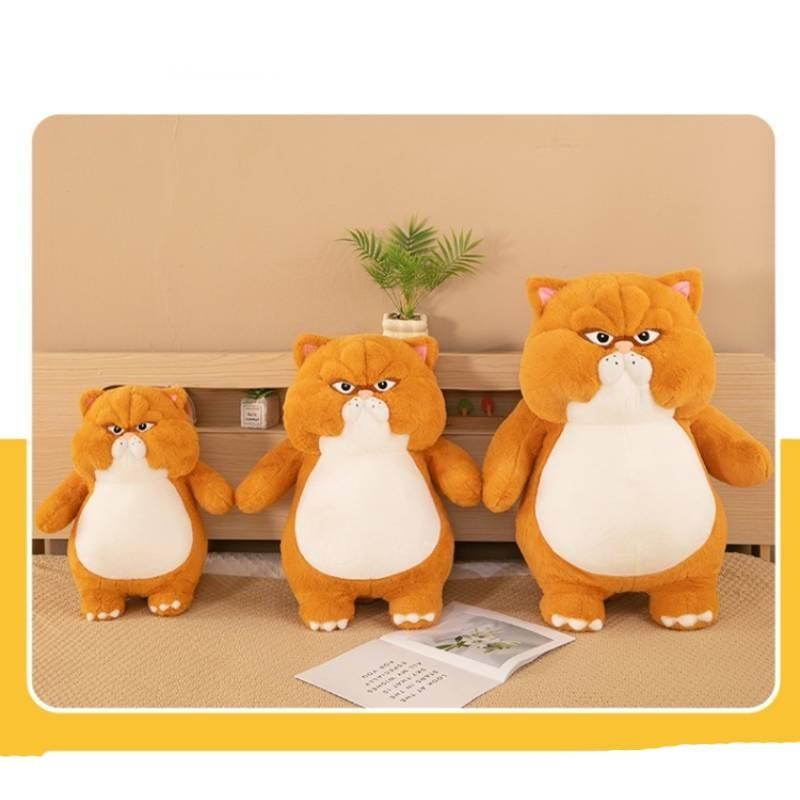 Adorable Plush Angry Fat Cat Stuffed Toy Perfect For Kids Birthday Gifts And Decor
