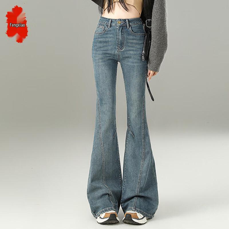 

Women s High-Waist Retro Flared Jeans XL