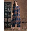Ajrakh Printed Viscose Rayon Kurti Pant Set Women Office Wear Ethnic Kurta Set
