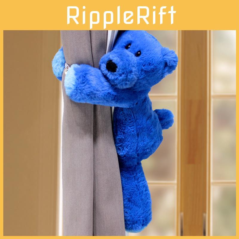 Bear Dopamine Curtain Tiebacks With Plush Fabric For Kids Room Decoration Window
