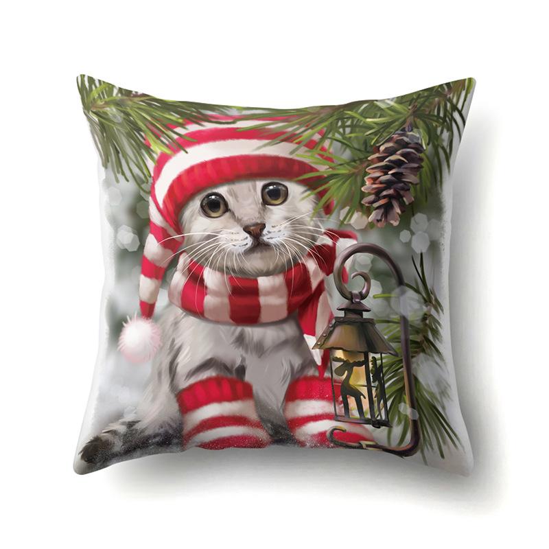Oil Painting Animal Single-sided Polyester Pillowcase Home Living Room Soft Decoration Sofa Cushion Cover Bedroom Bed Pillowcase
