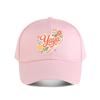 Yaya Heart Script Floral Emblem Baseball Cap Fashion Outdoor Sports Sunhat Unisex Snapback Cap Womens