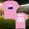 Australia National Football Custom Name Number T Shirt Unisex Personalized Diy 2026 Football Tour Match Day Fan Streetwear Tee